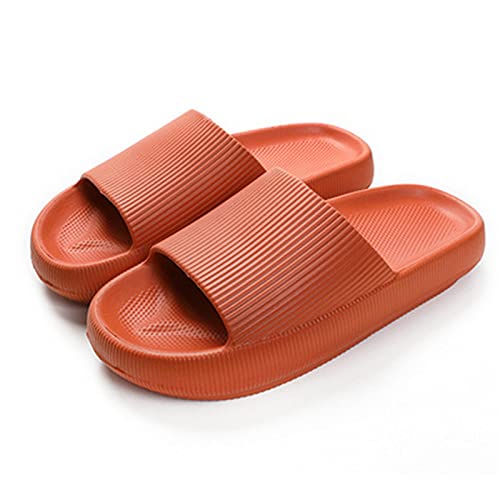 Mujer Hombre Sandalias de Ducha Zapatillas de Baño Playa Piscina Jardín Pantuflas Suela Gruesa Naranja 38/39