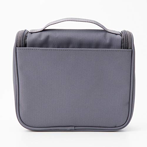 Muji Estuche De Viaje Colgante De Poliéster, 16 cm Ancho x 19 cm Profundidad x 6 cm Altura, Gris