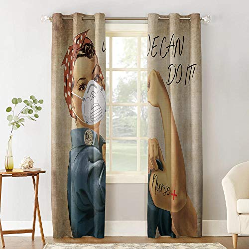 MXYHDZ Opacas Cortinas Dormitorio - Veta de Madera, Girasol, inglés - Impresión 3D Aislantes de Frío y Calor 90% Opacas Cortinas - 160 x 160 cm - Salon Cocina Habitacion Niño Moderna Decorativa