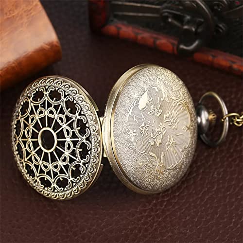 N/Ａ Accesorios para Hombres y Mujeres Vintage Bronze Web Spider Reloj Antiguo Collar Cadena Colgante Reloj Enfermería médica Aniversario de Bodas día del Padre Regalo de cumpleaños de Navidad