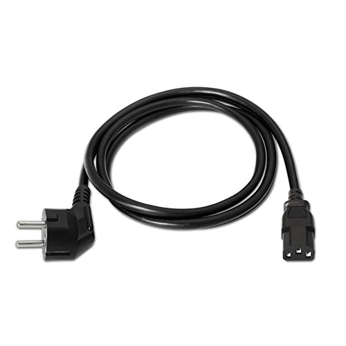 NANOCABLE 10.22.0102 - Cable de alimentación para CPU, CEE7/M-C13/H, 100% cobre AWG18, negro, 1.5mts