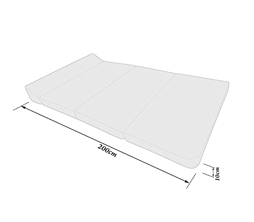 Natalia Spzoo Colchón plegable cama de invitados forma de sillón sofá de espuma 200 x 120 cm (London2)