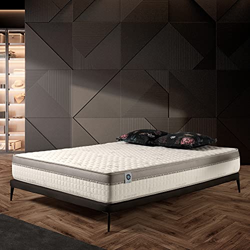 Naturalex | Extravisco | Colchón 135x190 Cm Viscoelástica Combinada con Núcleo de Látex de Alta Densidad | Top Gama Reversible | Alta Adaptación Ultra Transpirable | Comodidad y Soporte Adecuado