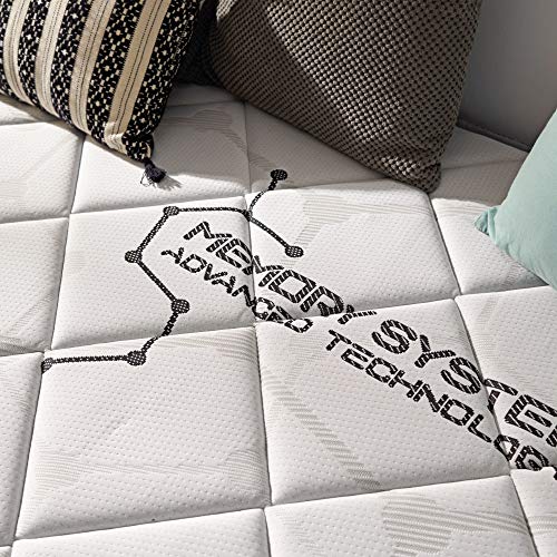 Naturalex | Viscosystem | Colchón 90x190 Cm Alta Gama en Combinación de Ultima Tecnología Blue-Látex | Viscoelástica Acogida Confortable | 7 Zonas Ergonómicas | Sensación Fresca | Hipoalergénico
