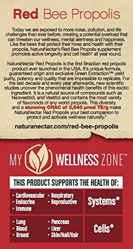 naturanectar rojo bee Propolis, Cápsulas Vegetales, 60 unidades