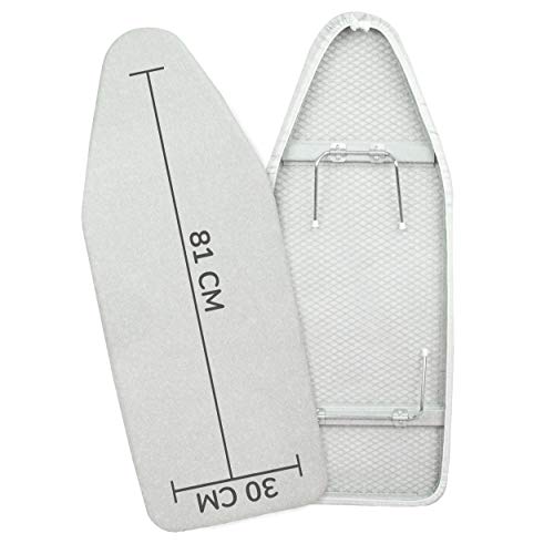 NAWA Home & Work Tabletop Tabla De Planchar Sobremesa, Metal, Funda Metalizada, 81.0 x 31.5 cm