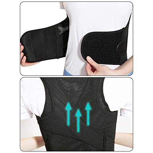 newhashiqi Corrector De Postura, Corrector De Postura Jorobado Ajustable Cinturón De Apoyo Para El Hombro Trasero Para Mujeres Hombres L