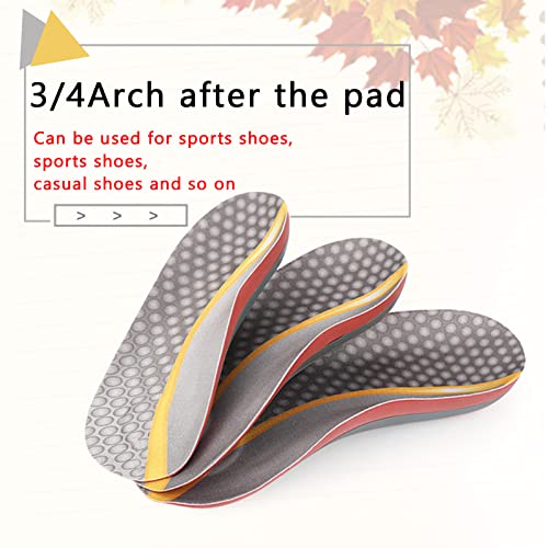 NICENEEDED Copa de Talón Ortopédica de Ajuste Delgado de 3/4 longitud, Plantillas de Soporte de Arco Alto para Mujeres Y Hombres, Copas de Talón para la Tendinitis de Aquiles