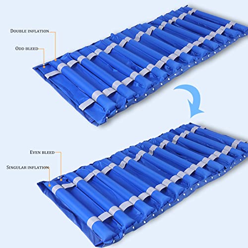 Niligan Colchón PVC Antiescaras, Colchón Antiescaras de Aire Alternante, con Motor Compresor, Apto para Camas Hospitales Estándar Personas Mayores y Minusválidos (Color : C)