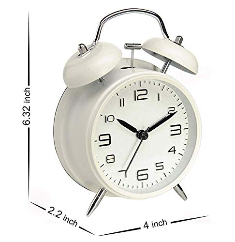 Niño Retro clásico aguja doble campanas timbre despertador vintage relojes de alarma decoración del hogar relojes de escritorio foto amarilla de gato blanco dormir