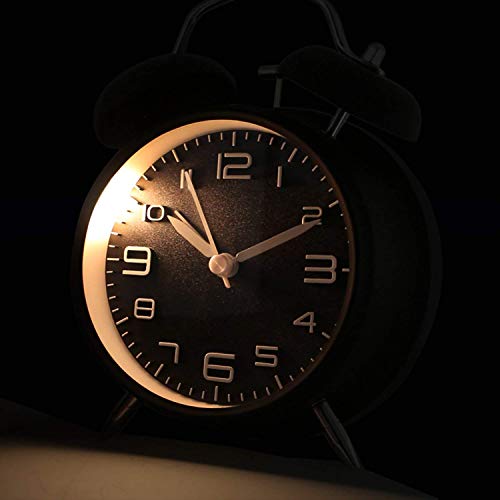 Niño Retro clásico aguja doble campanas timbre despertador vintage relojes de alarma decoración del hogar relojes de escritorio foto amarilla de gato blanco dormir