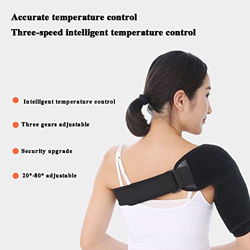 Nlight Almohadilla Térmica para Masaje De Hombro,Ajuste De 3 Temperaturas,Envoltura De Soporte Térmico De Bajo Voltaje para Hombro Dislocado,Artritis,Manguito Rotador,Bursitis