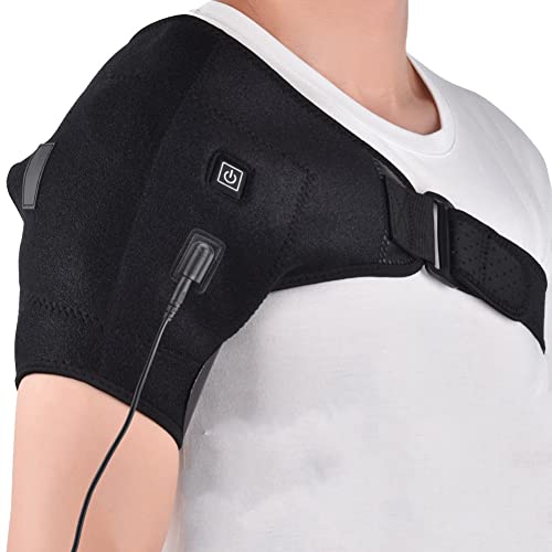 Nlight Almohadilla Térmica para Masaje De Hombro,Ajuste De 3 Temperaturas,Envoltura De Soporte Térmico De Bajo Voltaje para Hombro Dislocado,Artritis,Manguito Rotador,Bursitis