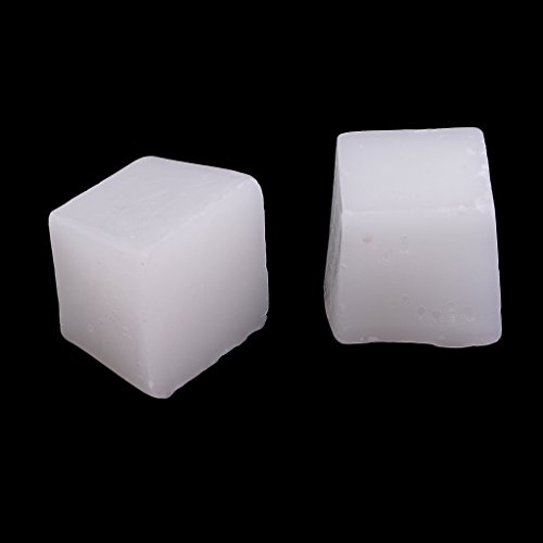 non-brand 10 Unidades de Bloques de Cera de Parafina con Diseño de Cubos Atractivos Accesorios de Bricolaje - Blanco