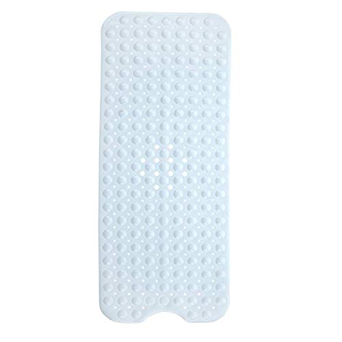 Norcho Alfombra Antideslizante de Baño Extra Largo de Seguridad con Ventosas de Succión para Cuarto de Baño 100x40cm L x W Blanco