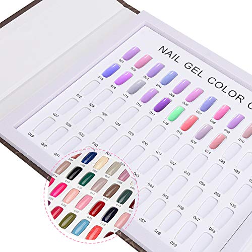 Noverlife - Libro de exhibición de 120 colores de uñas con 120 puntas de uñas, tabla de exhibición de esmalte de gel para uñas, muestras de arte de uñas, muestras de color, diseño de uñas de cartón