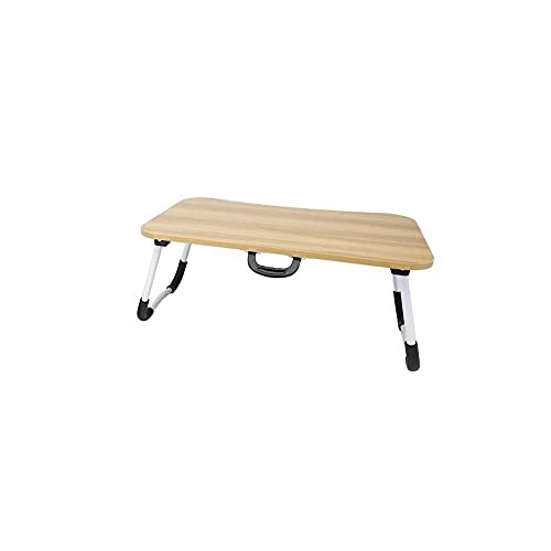 Novohogar Mesa Desayuno Rectangular de Madera Plegable con Asas. Bandeja de Cama para Disfrutar de Tus Desayunos (Madera)