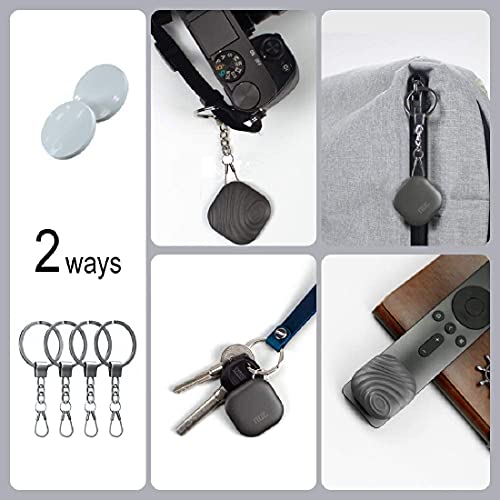 Nutale 4PCS Buscador de Llaves Bluetooth Blanco - Localizador de Llaves Buscador Alarma Anti-pérdida Llavero Inteligente - Batería Reemplazable …