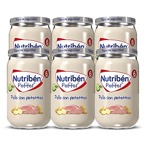 Nutribén Potitos De Pollo con Patatitas Desde Los 6 Meses Pack de 6 x 235 gr.