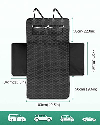 Oasser Protector Maletero para Perro Funda Maletero Coche Universal Cubierta para Mascota Impermeable Antideslizante Adecuado para SUV E9