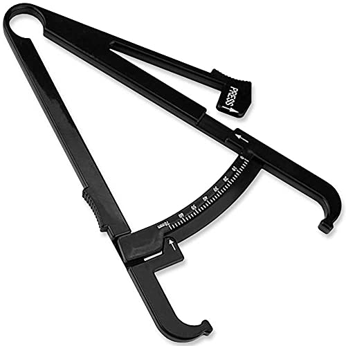OcioDual Medidor de Grasa Corporal Negro Calibrador Calibre Adipómetro Lipocalibre Medidora IMC Manual Alta Precisión Pinza