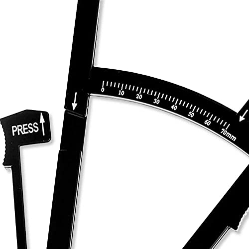 OcioDual Medidor de Grasa Corporal Negro Calibrador Calibre Adipómetro Lipocalibre Medidora IMC Manual Alta Precisión Pinza