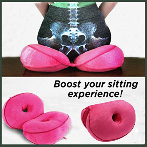 OLEEKA Cojín de Asiento de Espuma viscoelástica Cojín de cojín de Doble Confort Multifuncional Hermoso Trasero Látex de elevación de Cadera Almohada de Asiento para el hogar