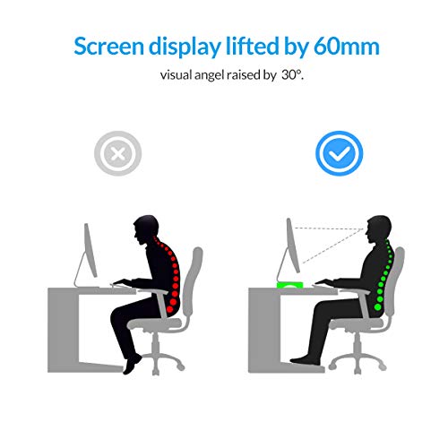 ORICO Soporte Monitor de Aluminio, Soporte Pantalla Ordenador con Organizador de Almacenamiento para Teclado y Mouse para iMac/MacBook/Laptop/PC Stand (Plata, tamaño: 15.7 * 8.3 * 1.8 Pulgadas)