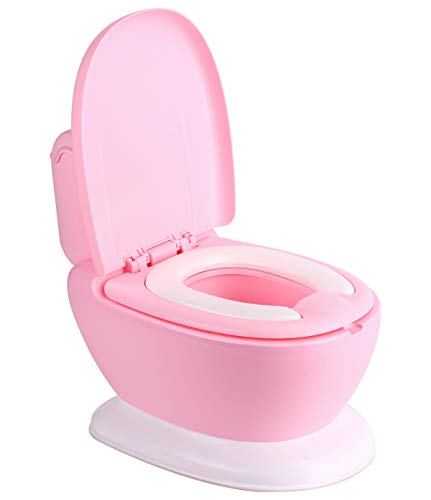 Orinal Infantil WC Portatil Niños: Orinales Bebe Infantiles Inodoro - Asiento Vater Water Urinario Niño Niña - Silla Urinal Bacinilla Infant - Réplica de Retrete Aprendizaje para Bebé con Sonidos Rosa