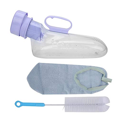 Orinales portátiles para hombres, botella para orinar de incontinencia masculina de 1000 ml, inodoro a prueba de derrames, jarra reutilizable para orinar en cama o para personas con movimiento limitad