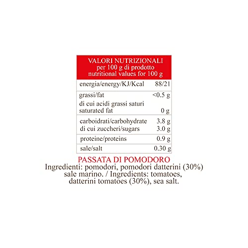 ORTO D'AUTORE Purè Rústico Con Datterini 3 X 500 Gr, Purè De Tomate, Tomates 100% Italianos De Hilera Corta, Purè Artesanal Producido Solo en Verano, Sin Conservantes y Colorantes