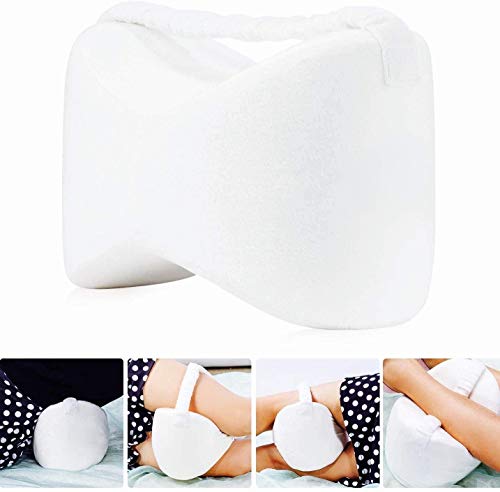 Ortopedia Memoria Espuma Rodilla Almohada Para Ciática Alivio, Rodilla Lesión - Blanco, Pain-Relief Almohada Con / Elástico Correas Terapéutico Almohada