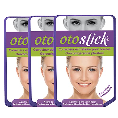 Otostick PACK-3 | Correcteur cosmétique pour oreilles séparées | Contient 24 correcteurs | A partir de 3 ans.