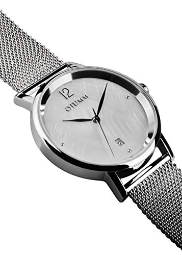 Otumm Mesh Señora Acero Calendario MOP 36mm MELCM02 Unisex Mesh Reloj