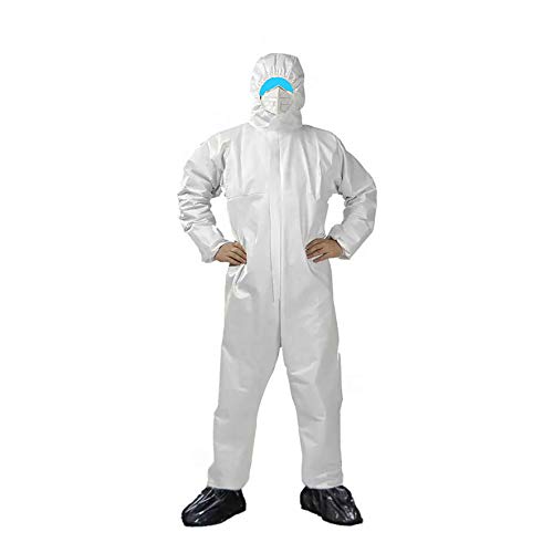 OUBO Mono médico con capucha, talla XL, EN 14126, categoría 3, tipo 5, tipo 5B, tipo 6 (tipo 6, 6B)