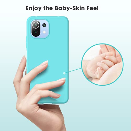 Oududianzi - Funda para Xiaomi Mi 11 Lite,Case de Silicona Suave de TPU Funda Protector de Goma Fexible Delgado Liviano y a Prueba de Golpes Antirrayas [9 Colores]