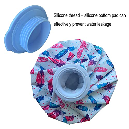 Ousyaah Bolsa de Hielo con Tapón de Rosca, 6 pulgada Reutilizable Paquete de Hielo y Calor para Aliviar Dolores en Lesiones, Cuello, Rodilla