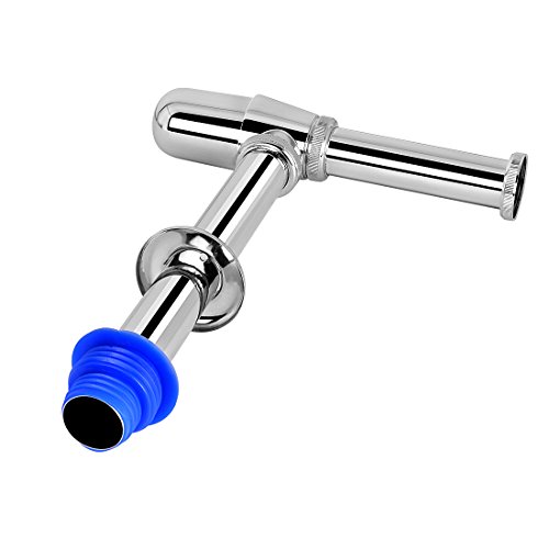 oynyo Baño de cromo lavabo fregadero de la botella de la tubería de desagüe de altura ajustable y toma de corriente