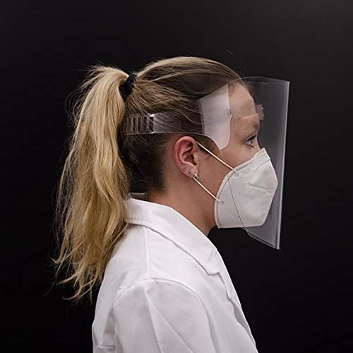 Pack 5 Pantallas Homologadas Protectoras Faciales | Máscara Ultra Transparente | Máscara Anticontagio Ajustable, Ergonómica y Reutilizable (5)