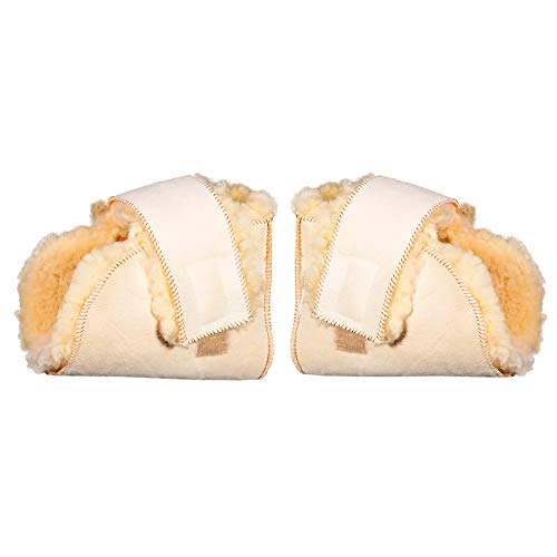 Pack de par de patucos antiescaras , Premium Lambskin , Lana natural