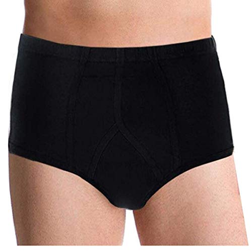 Pantalones de incontinencia lavables reutilizables para hombre con almohadilla absorbente (XL)