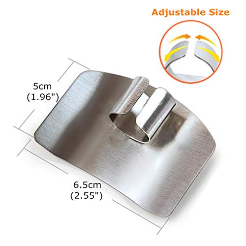 Paquete de 4 protectores de dedos para cortar verduras y frutas de forma segura, protector de manos de acero inoxidable para cortar carne, utensilios de cocina para chef, por RuiChy