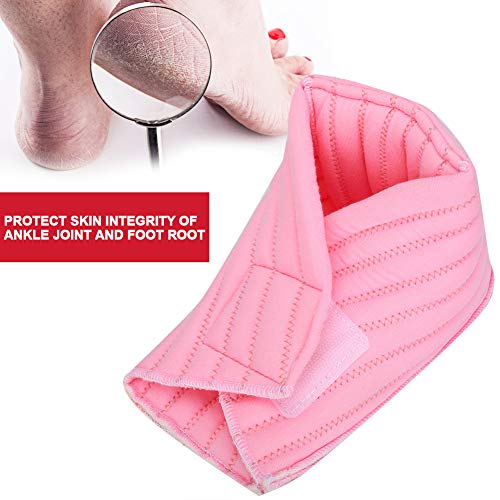Par de zapatillas anti-decúbito Cojines anti-decúbito Pies Codos Soporte de tobillo Úlceras de decúbito para ancianos Protectores de cojín de talón Almohadilla de tobillo(rosado)