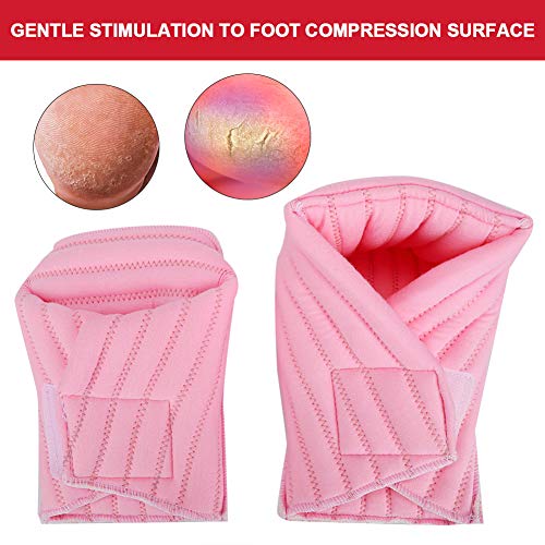 Par de zapatillas anti-decúbito Cojines anti-decúbito Pies Codos Soporte de tobillo Úlceras de decúbito para ancianos Protectores de cojín de talón Almohadilla de tobillo(rosado)