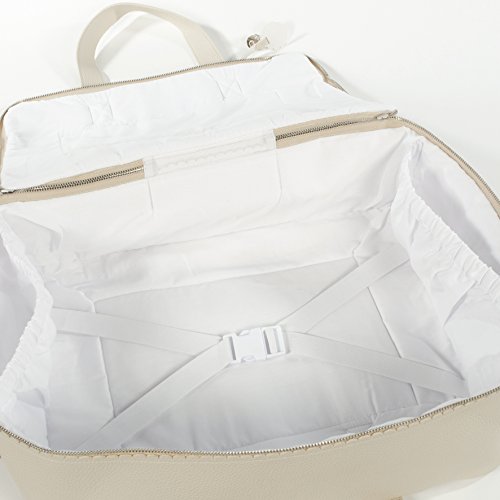 Pasito a Pasito. Maleta Bebé Biscuit. Bolsa de Maternidad para Hospital/clínica Fabricada en Eco-Leather Tipo Vacuno Color Beige. Medidas 46 X 37 X 17 cm.