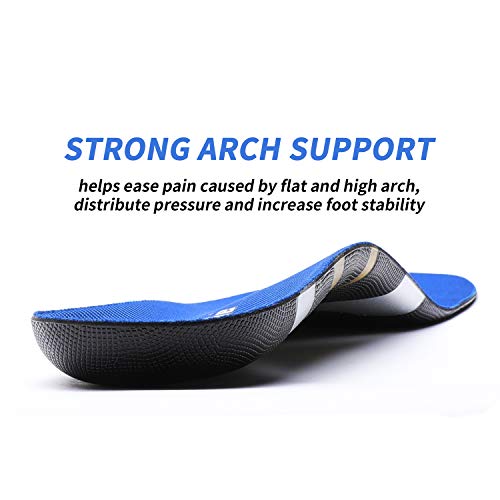 PCSsole Plantillas de Soporte de Arco Ortopédico,Inserciones de Calzado Ultrafinas para Pies Planos, Fascitis Plantar, Dolor de Pies, Espolón en el Talón, para Hombres y Mujeres (L(EU45-47) 30cm)