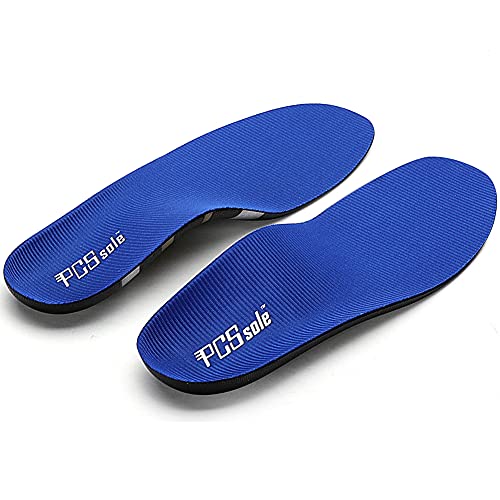 PCSsole Plantillas de Soporte de Arco Ortopédico,Inserciones de Calzado Ultrafinas para Pies Planos, Fascitis Plantar, Dolor de Pies, Espolón en el Talón, para Hombres y Mujeres (L(EU45-47) 30cm)