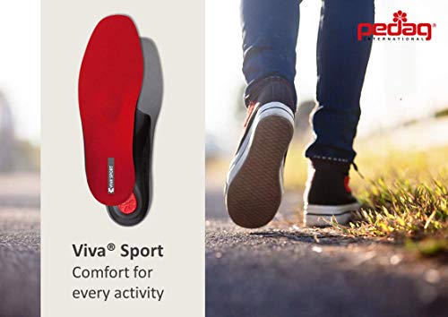 Pedag Viva Sport Semi-Rigid Orthotic for Impact Sports with Met Pad and Heel CUShion, EU 51/US M18, 6.88 Ounce