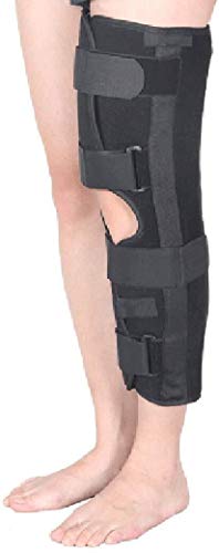 Pedales Estaticos Rodilla Wrap apoyo de la ayuda, médico inmovilizador ayuda de la rodilla ortopédica de rodilla Protector for la fractura del ligamento Relajación, lesión de menisco ( Size : C(L) )