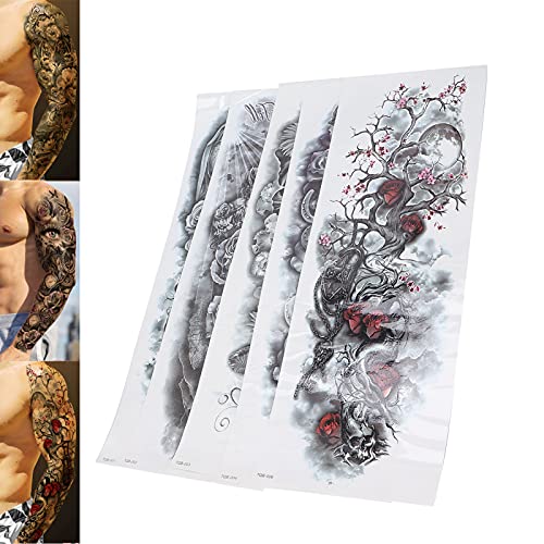 Pegatinas de Tatuaje Temporal, Pegatinas de Tatuaje de Arte, Efecto de Tatuaje Real, Cubierta Impermeable, Cicatrices para Brazos para Fiesta, Uso Diario